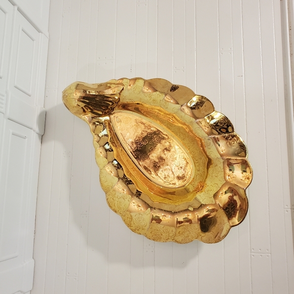 22k Gold plated Porcelain Dish Lady Hamilton - Picture 5 of 11